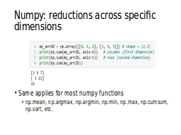 Numpy: reductions across specific dimensions