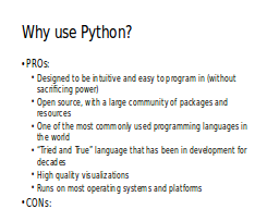 Why use Python?