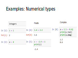 Examples: Numerical types